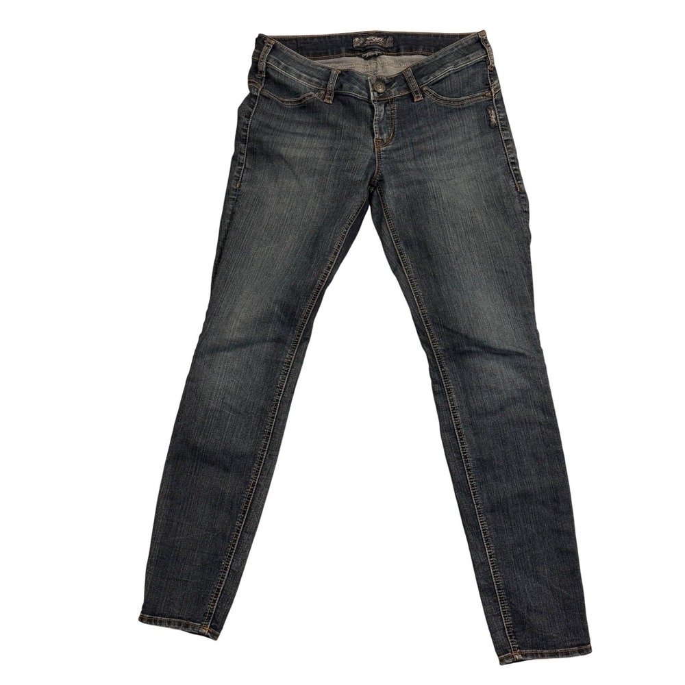 Silver Jeans Co Camden Rose‎ Jeggings Dark Wash Skinny Denim Womens 29x27.5